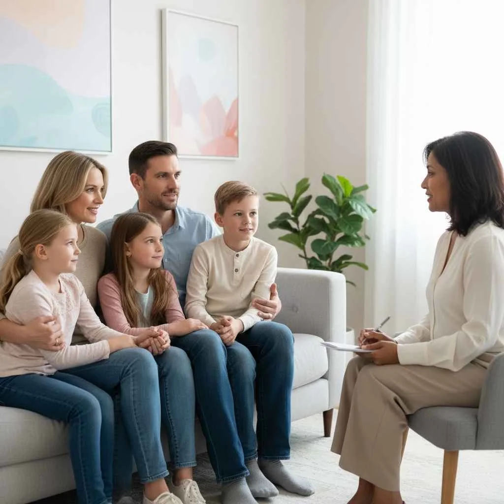 family meeting with mental health professional