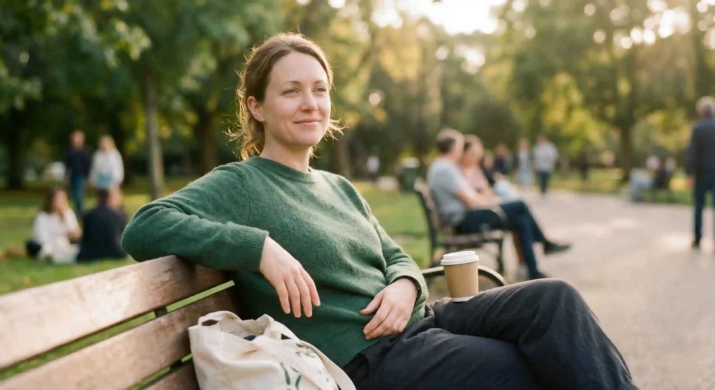 calm, relaxed individual after consultation about health