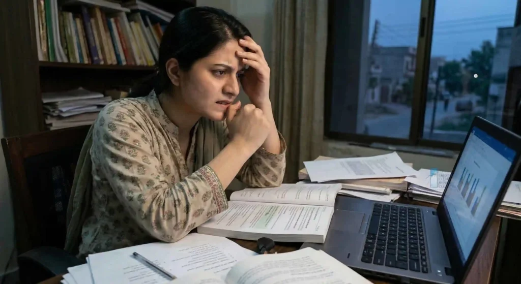 person experiencing stress or anxiety