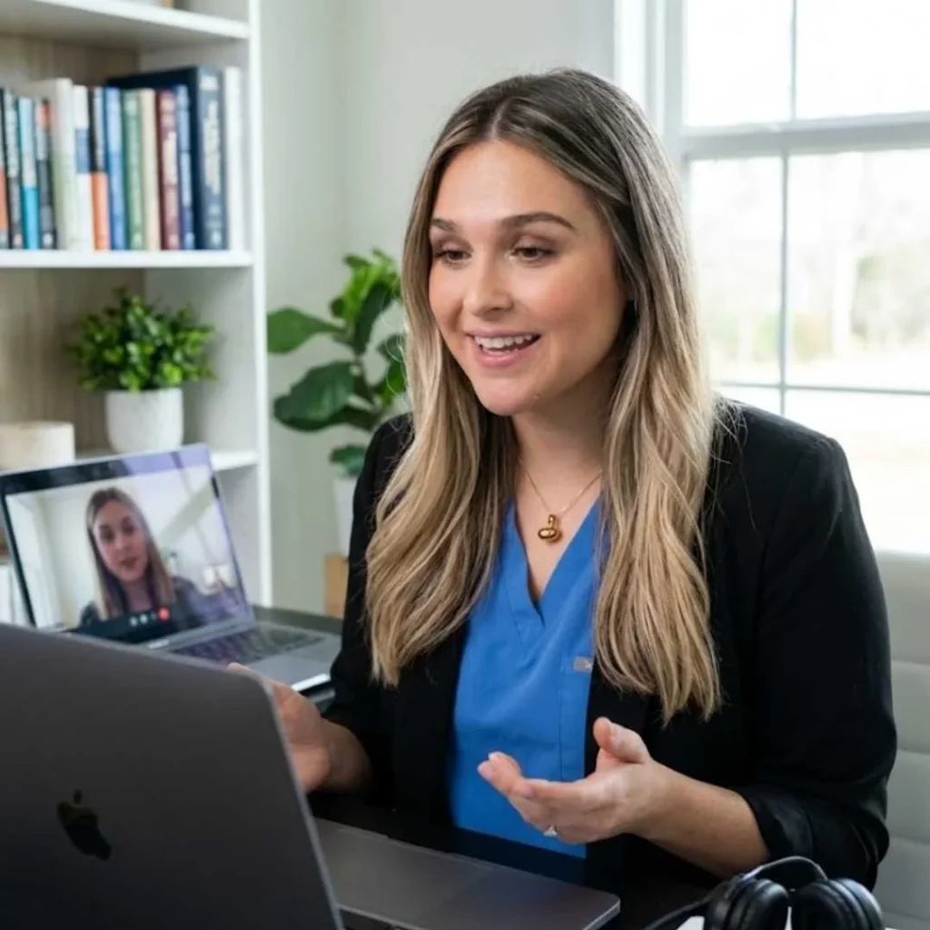 professional working from home during virtual session