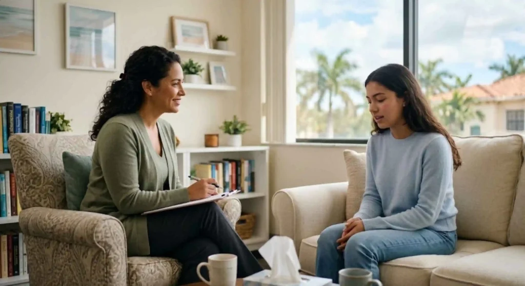 Mental health professional providing supportive eating disorder care in Miami