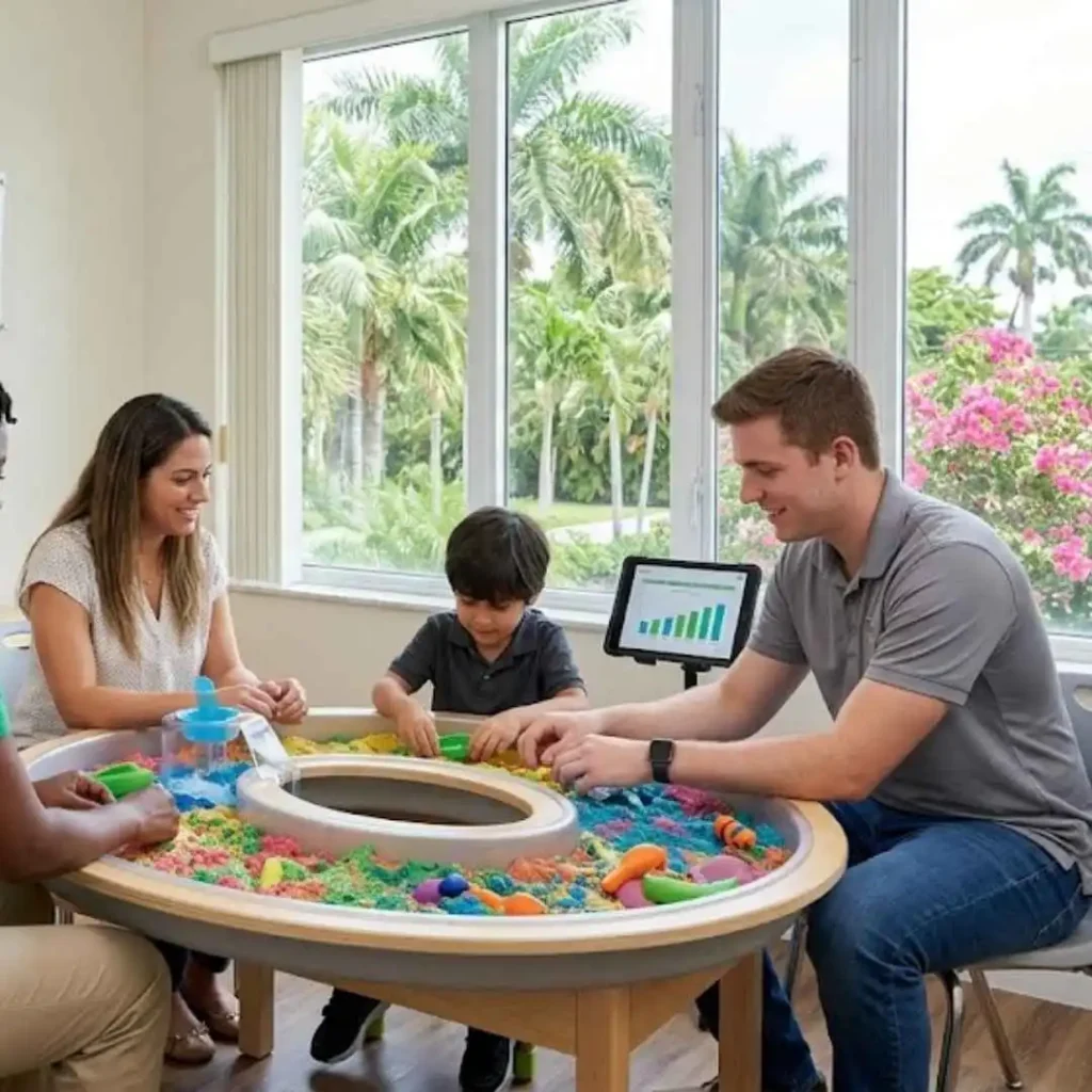 Personalized autism consultation with family in Miami clinic